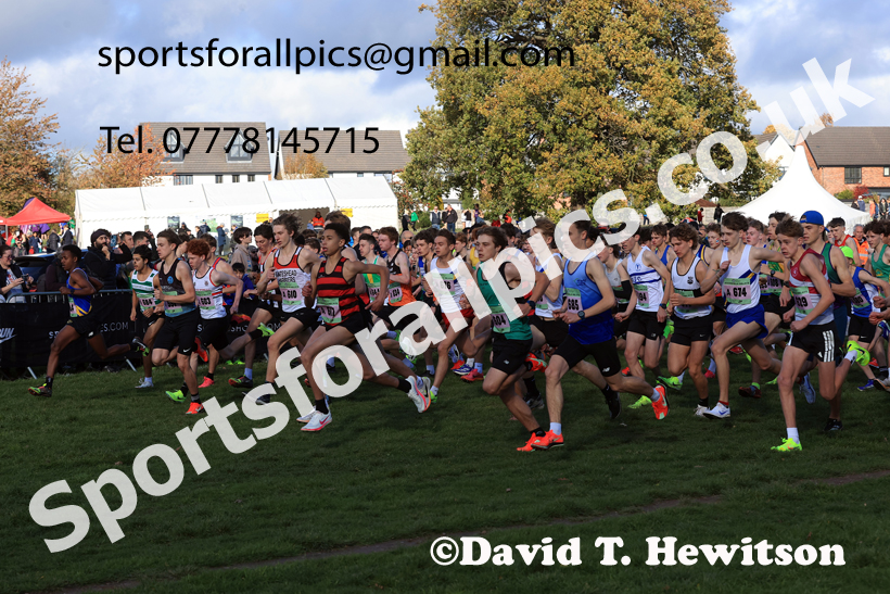 Mens Under-17s 2025 National Cross Country Relays, Berry Hill Park, Mansfield. Photo: David T. Hewitson/Sports for All Pics